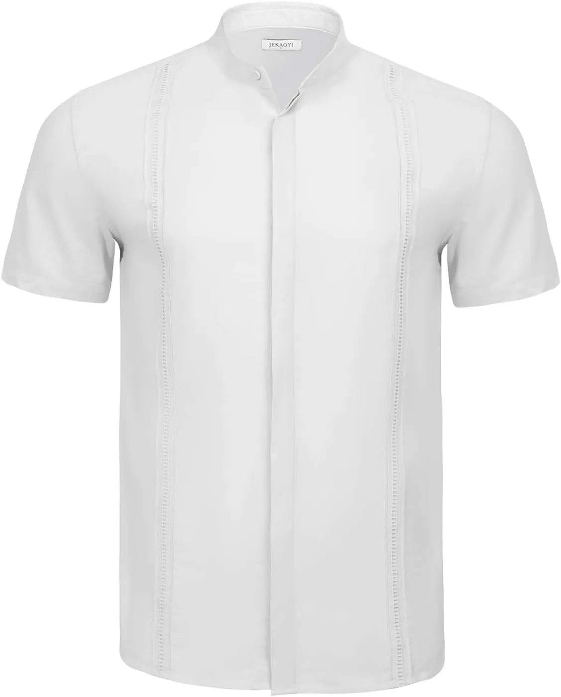Mens Casual Linen Button Down Short Sleeve Shirts Beach Summer Spread Collar Pocket Tops
