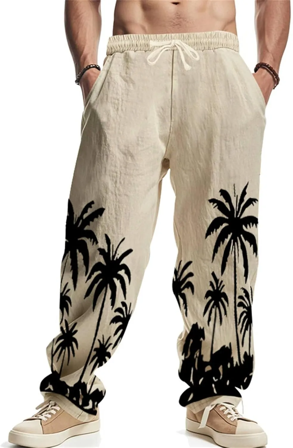 Mens Running Pants Yoga Baggy Relaxed Fit Lightweight Stretch Quick Dry Trousers Travel Hiking Outdoor Pants