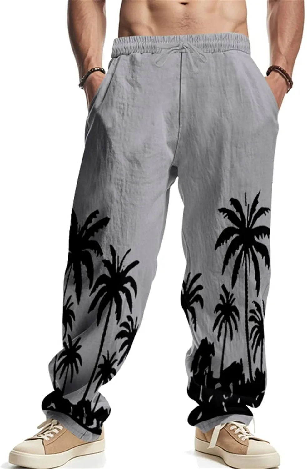 Mens Running Pants Yoga Baggy Relaxed Fit Lightweight Stretch Quick Dry Trousers Travel Hiking Outdoor Pants