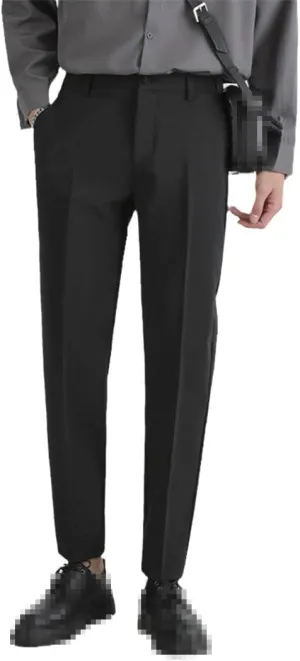 Men‘S Suit Pants Stretch Slim Business Office Pants Elastic Waist Classic Casual Trouser Plus Size