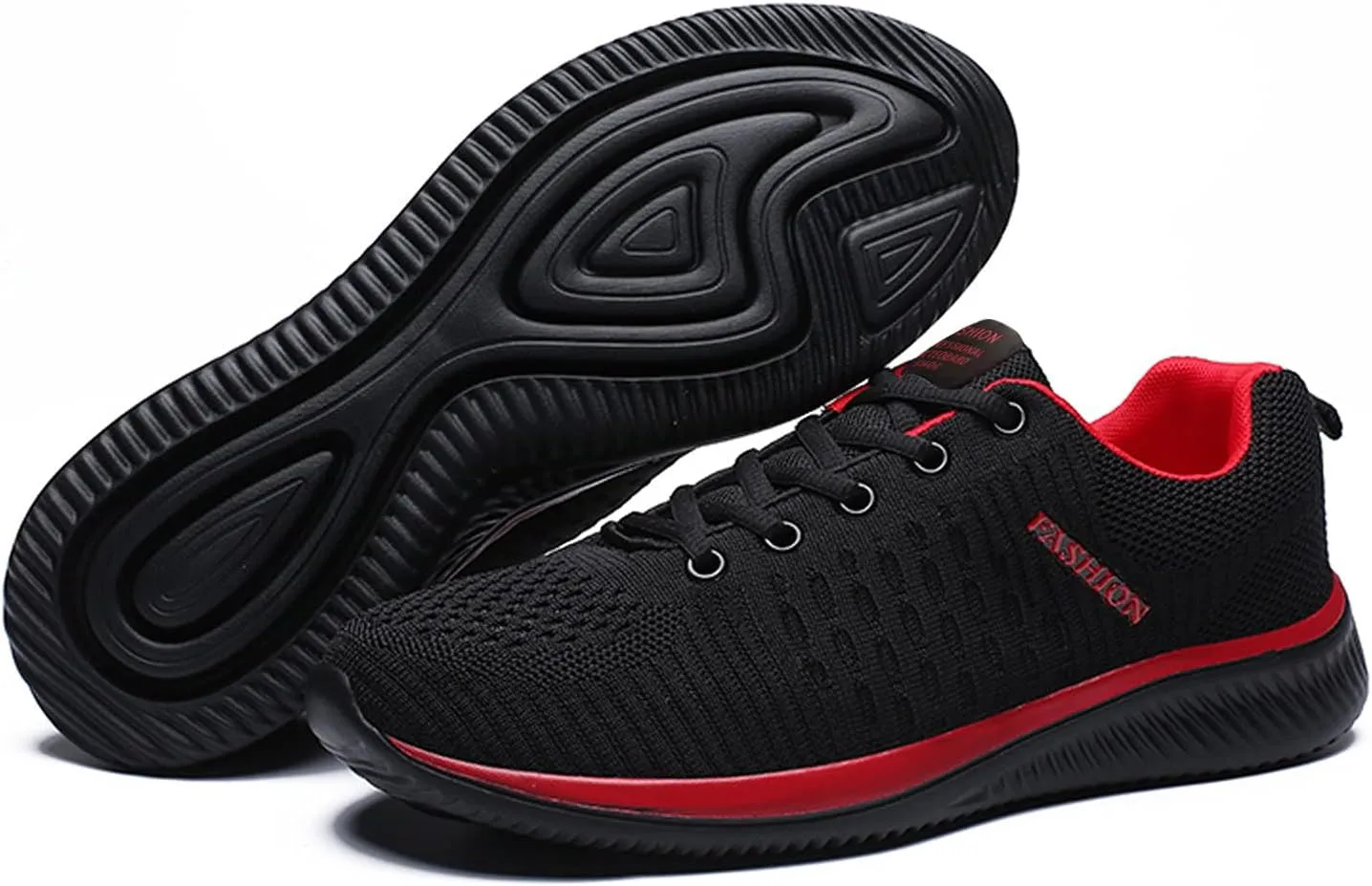 Men's Walking & Running Shoes Comfortable Lightweight Breathable Casual Sneakers Lace Up Slip On Cushion Sneaker