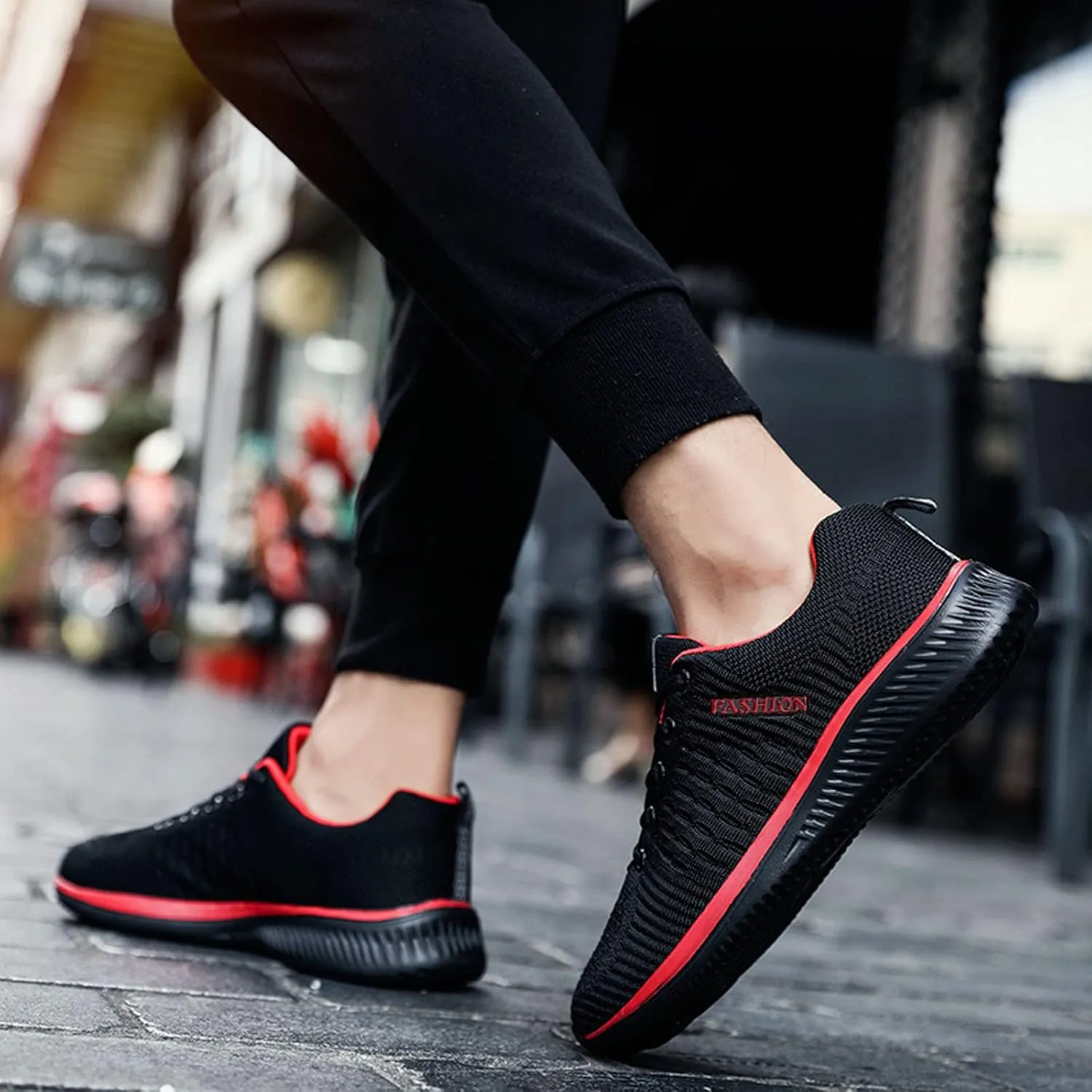 Men's Walking & Running Shoes Comfortable Lightweight Breathable Casual Sneakers Lace Up Slip On Cushion Sneaker