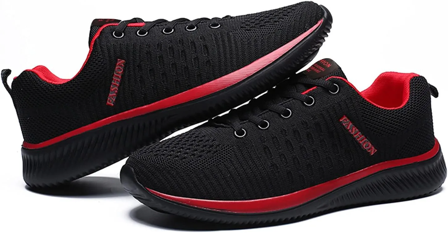 Men's Walking & Running Shoes Comfortable Lightweight Breathable Casual Sneakers Lace Up Slip On Cushion Sneaker