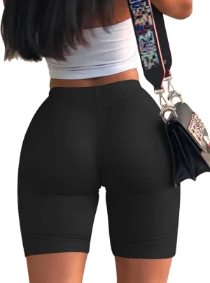 Mokoru Women's Biker Shorts High Waisted Sexy Workout Gym Athletic Shorts