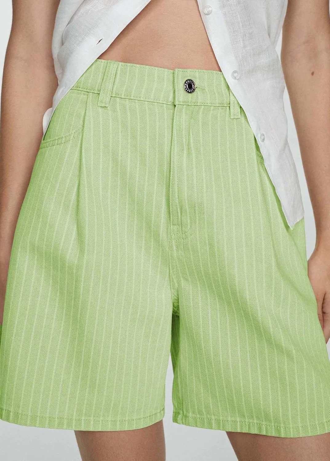 Mxiqqpltky Y2k Baggy Denim Shorts for Women Aesthetic Striped Print Short Jeans High Waist Wide Leg Jean Shorts Streetwear