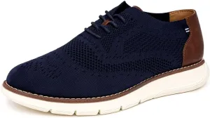 Nautica Men's Knit Dress Oxford Dress Sneakers: Breathable, Stylish, Lightweight & Comfortable - Ideal for Business or Walking