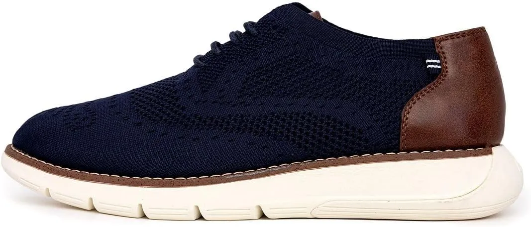 Nautica Men's Knit Dress Oxford Dress Sneakers: Breathable, Stylish, Lightweight & Comfortable - Ideal for Business or Walking