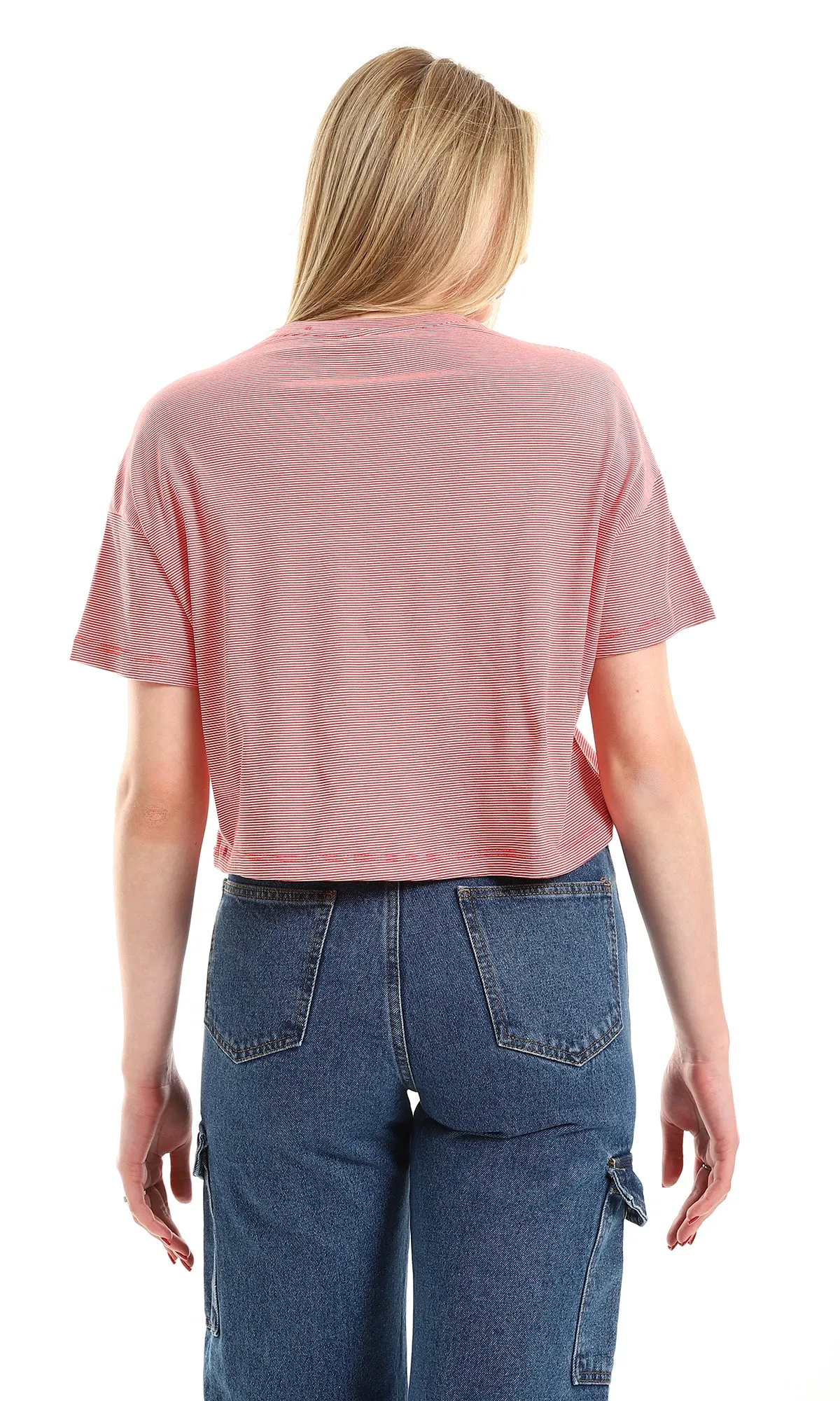 o164698-narrow-stripes-red-white-cropped-loose-tee-women-short-sleeve-t-shirt