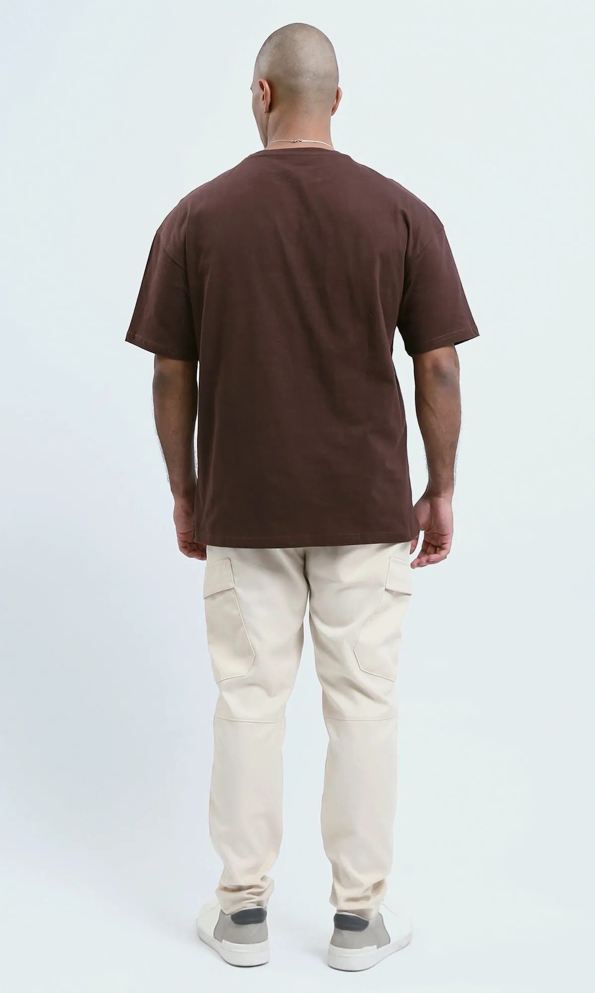 o188743 - "Kid Rock" Dark Brown Elbow Sleeves Printed Tee