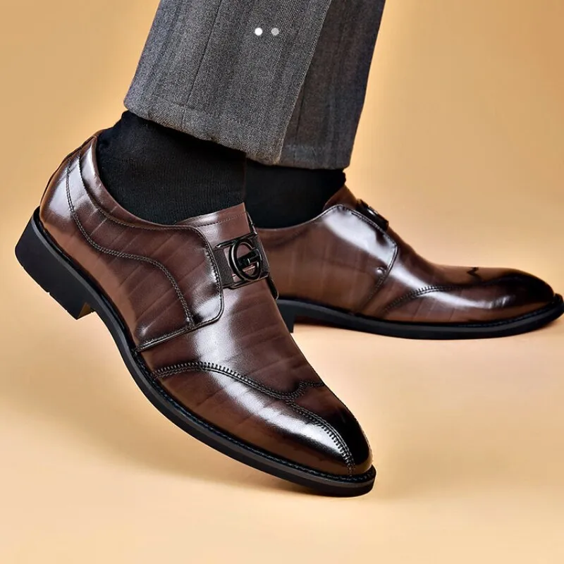 Patent Leather Brogue Shoes for Male Formal Wedding Party Office Shoes Men Oxfords Business Shoes Size 48