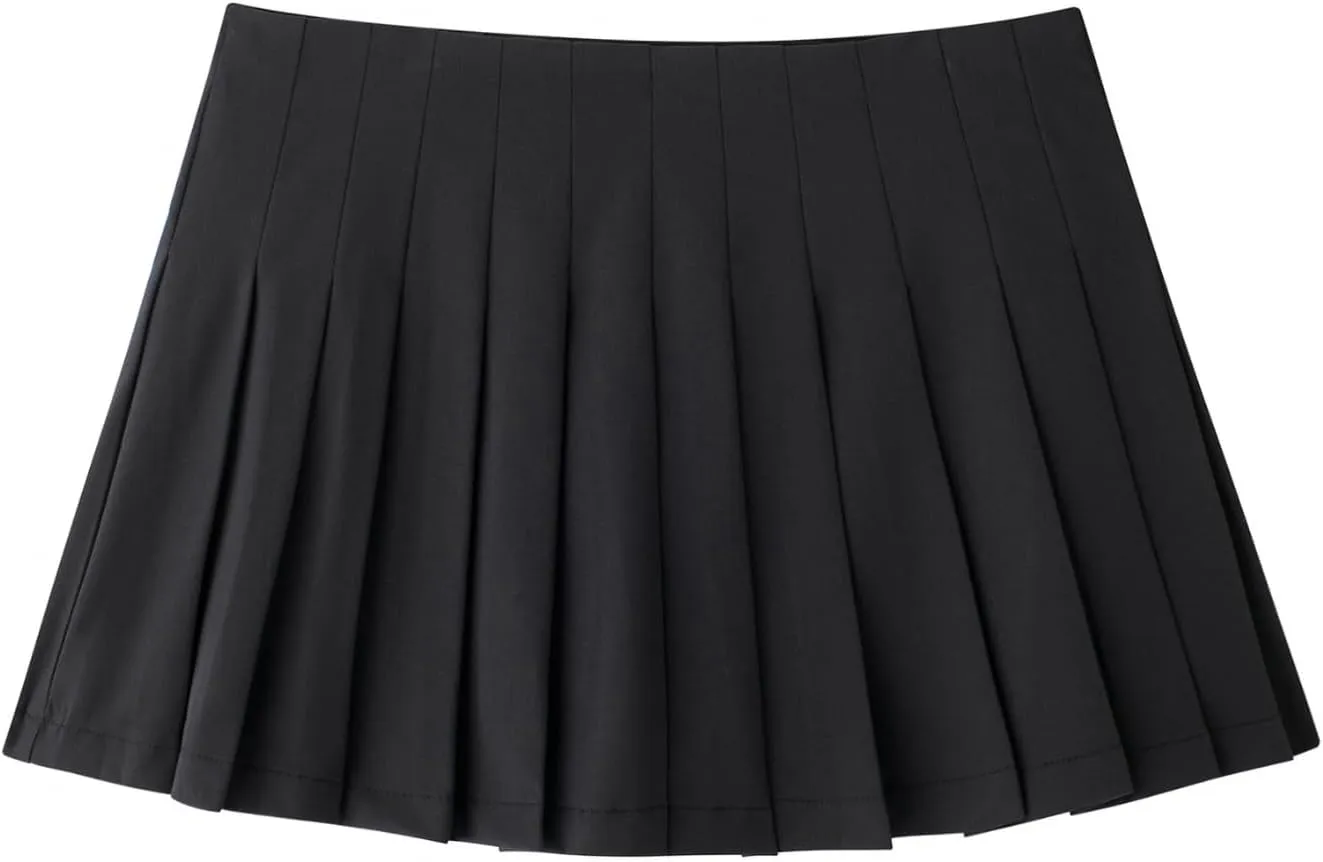 Perbai Womens High Waisted Y2K Mini Pleated Skirts Sexy A Line Flowy Tennis Skater Skirts