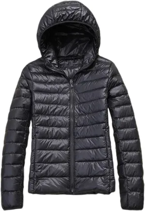 SaoBiiu Women Down Jacket Warm Hooded Coat Ultralight Quilted Puffer Jacket Female Windproof Parka