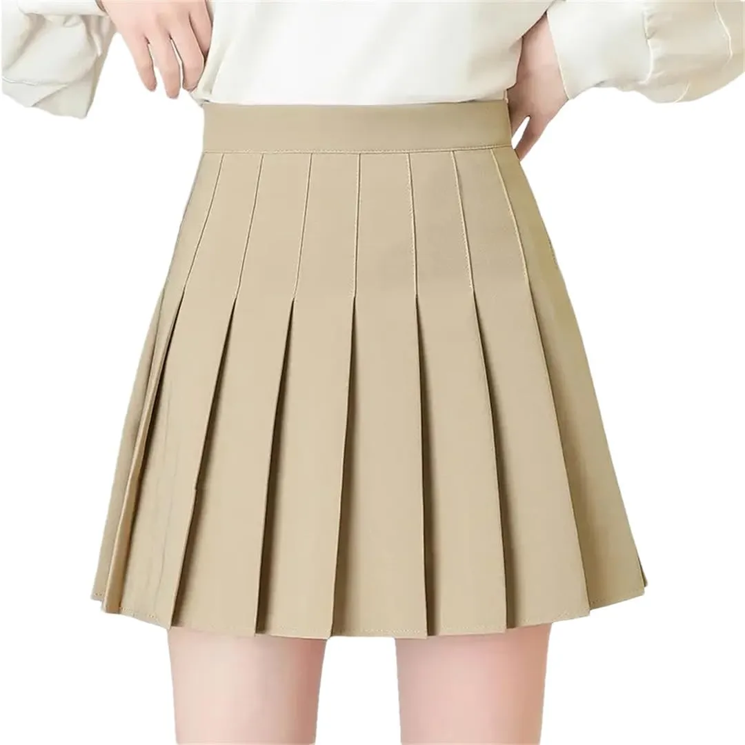 Short Skirts for Women Summer School Uniform Girl High Waist Mini Pleated Skirt