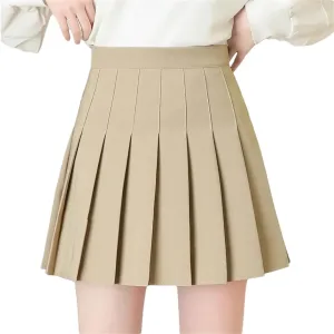 Short Skirts for Women Summer School Uniform Girl High Waist Mini Pleated Skirt