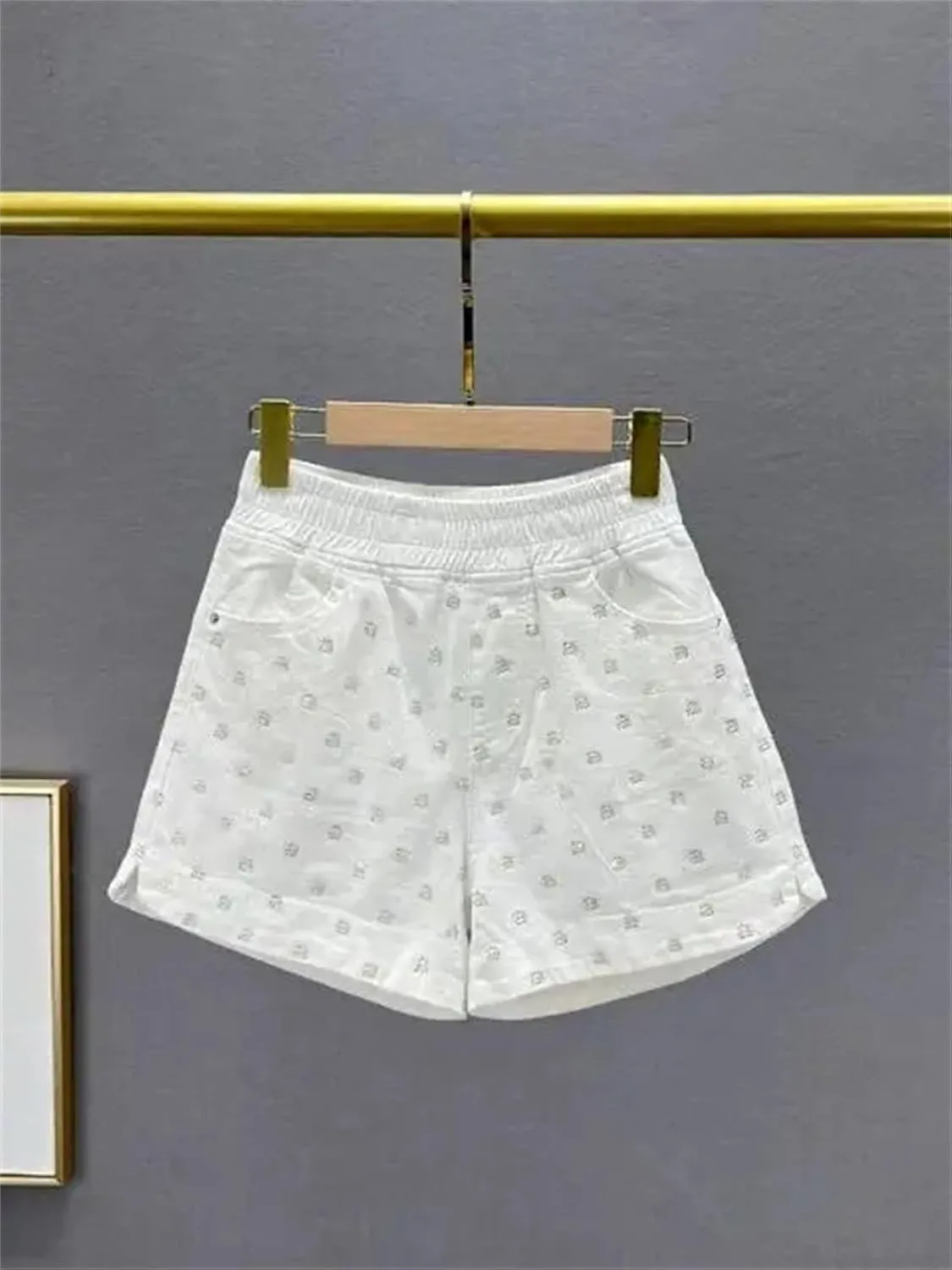 Spring Summer Raw Edge Denim Shorts Women Vintage High Waist Distressed Casual Weekend Style