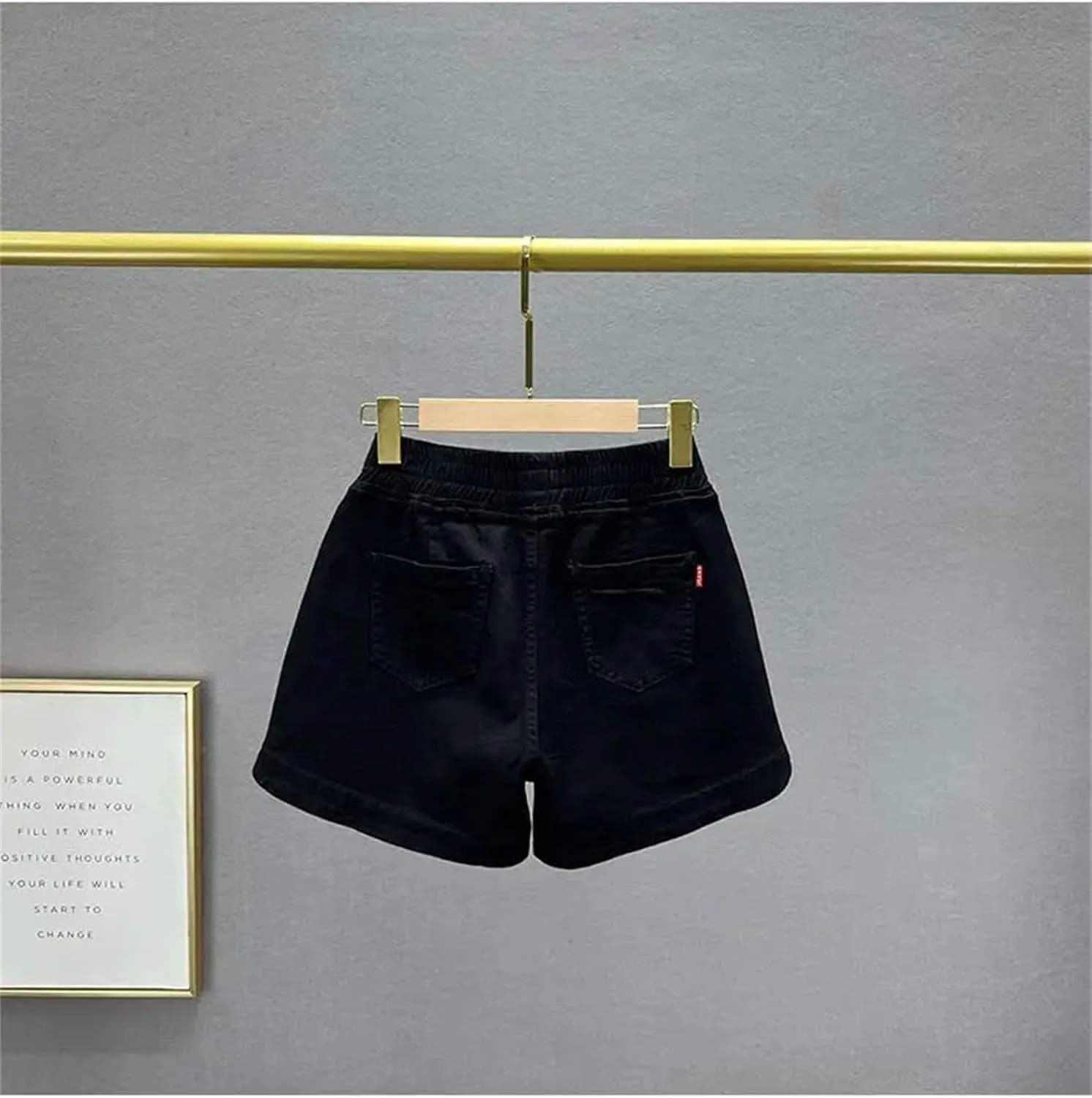 Spring Summer Raw Edge Denim Shorts Women Vintage High Waist Distressed Casual Weekend Style