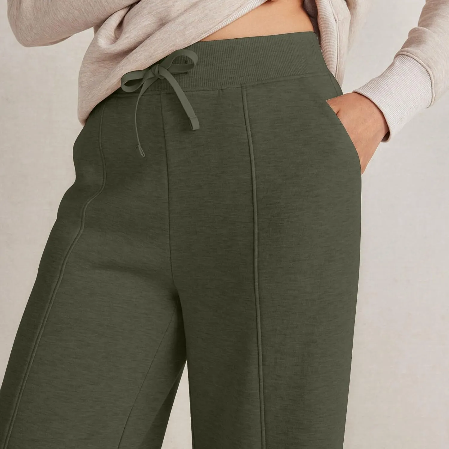 Straight Wide Leg Sweatpants for Women Baggy Drawstring Low Rise Flare Sweatpants Oversized Lounge Pants with Pocket