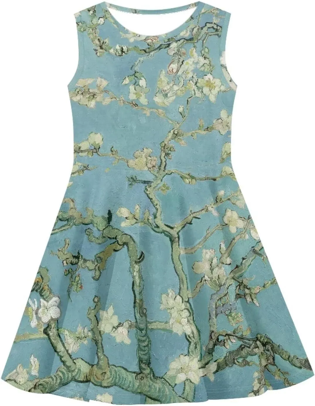 Summer Dresses Girls Elegant Sweet Midi Spring Sundresses Party Dresses Sleeveless Suitable 3-16 Years Old