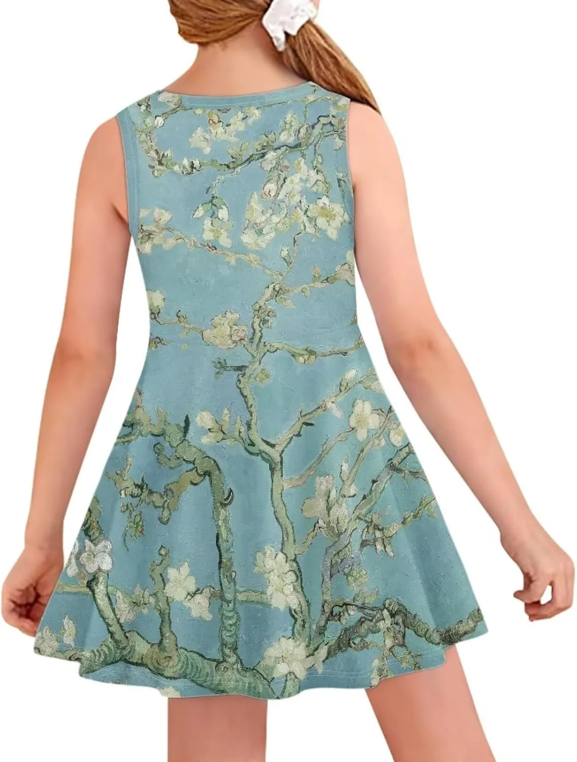 Summer Dresses Girls Elegant Sweet Midi Spring Sundresses Party Dresses Sleeveless Suitable 3-16 Years Old