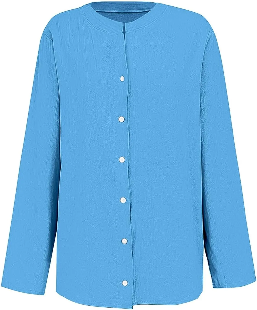 Summer Linen Shirt Women's - Classic Button Closure Short Sleeve, Versatile Office to Weekend Style