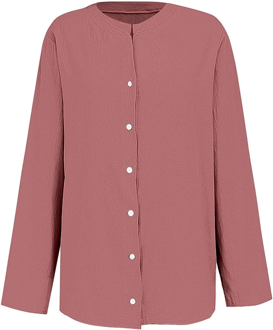 Summer Linen Shirt Women's - Classic Button Closure Short Sleeve, Versatile Office to Weekend Style
