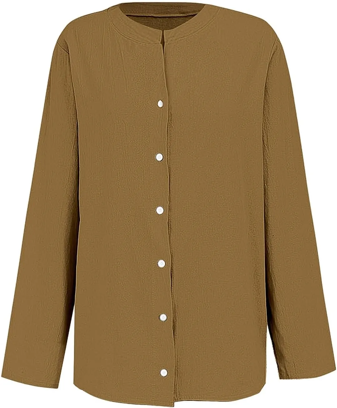 Summer Linen Shirt Women's - Classic Button Closure Short Sleeve, Versatile Office to Weekend Style