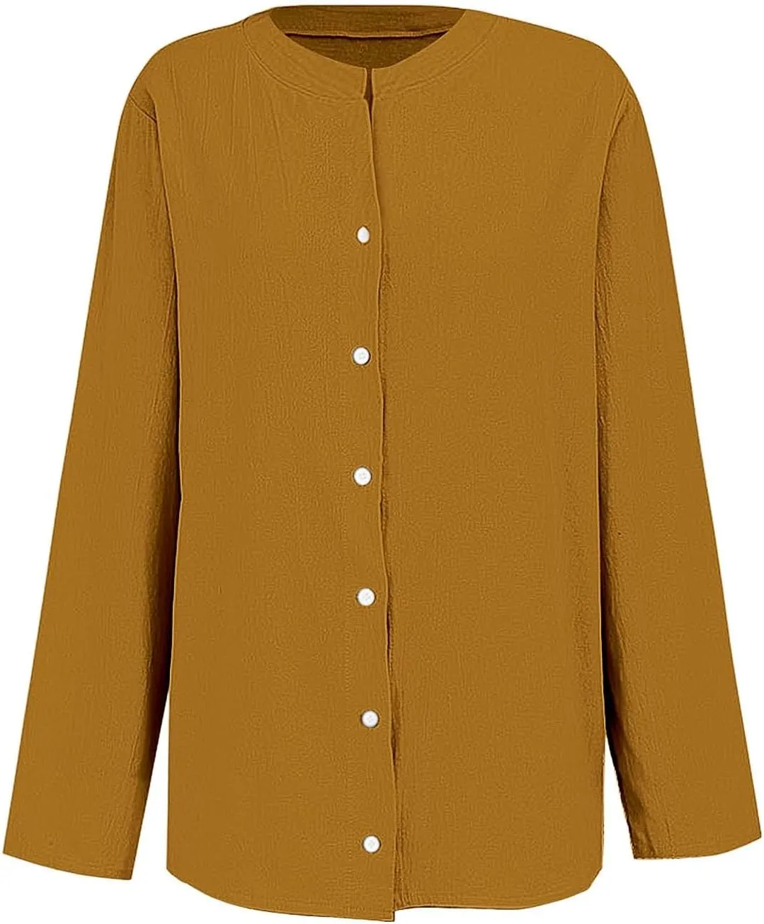 Summer Linen Shirt Women's - Classic Button Closure Short Sleeve, Versatile Office to Weekend Style