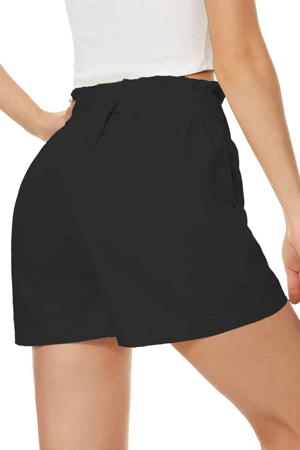 SWEET POISON Womens Bowknot Shorts for Summer Casual High Waist Beach ShortsS-2XL