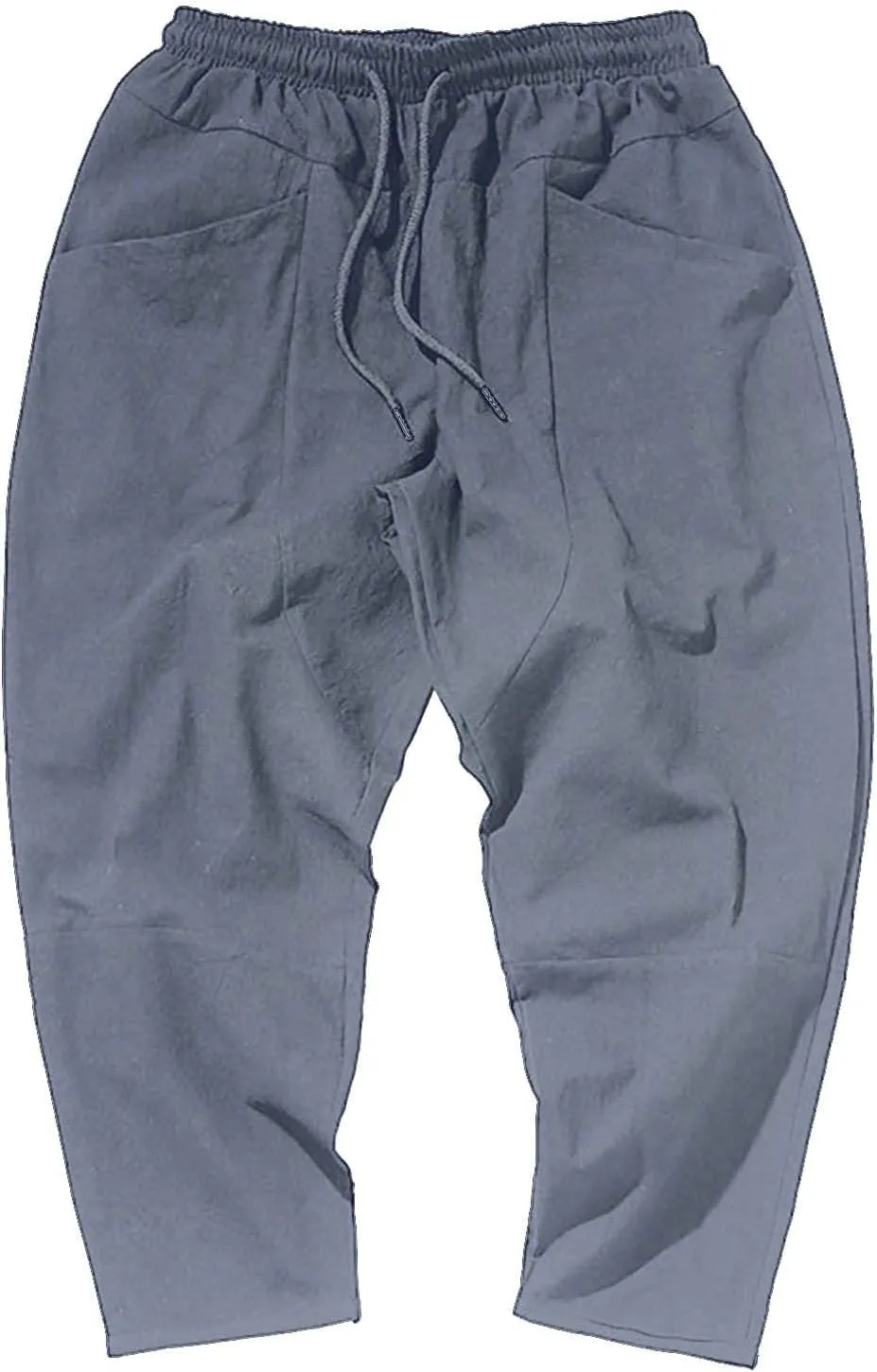 Tactical Pants for Men Linen Loose Yoga Casual Relaxed Fit Workout Trousers Outdoor Hiking Golf Pants