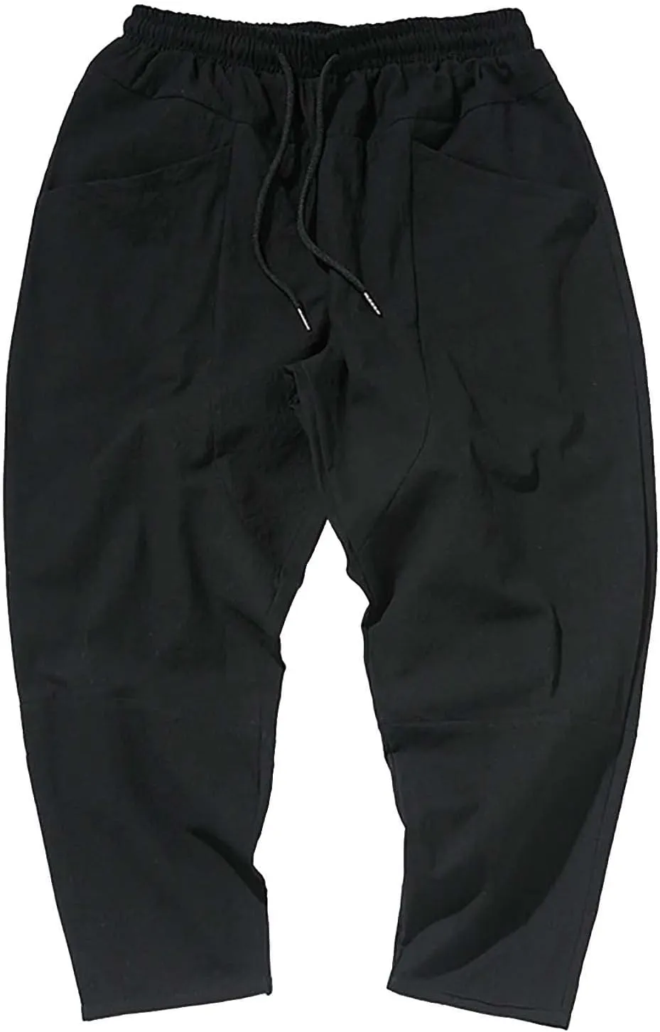 Tactical Pants for Men Linen Loose Yoga Casual Relaxed Fit Workout Trousers Outdoor Hiking Golf Pants