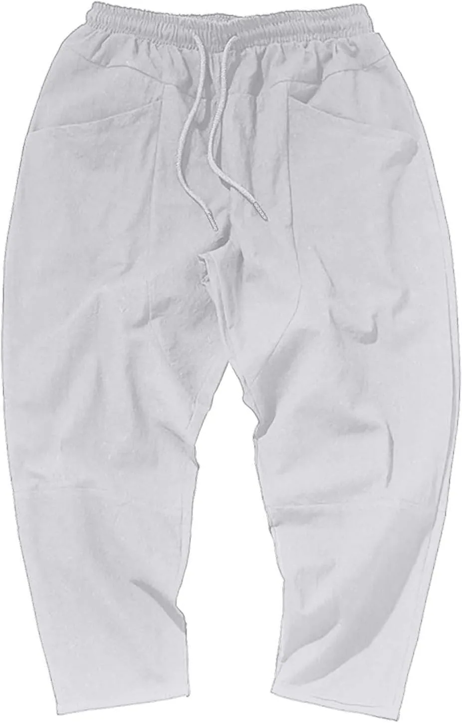 Tactical Pants for Men Linen Loose Yoga Casual Relaxed Fit Workout Trousers Outdoor Hiking Golf Pants