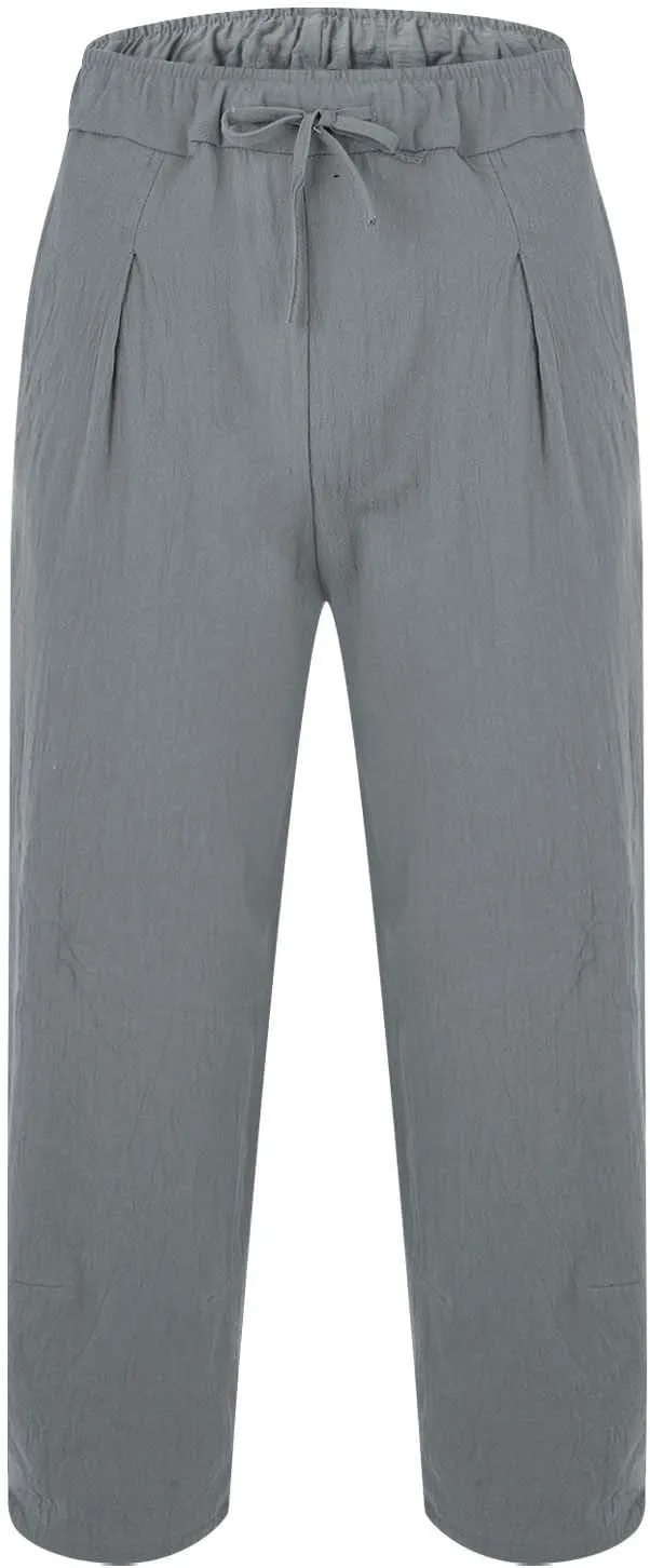Tactical Pants for Men Quick Dry Cotton Linen Flex Beach Jogging Trousers Travel Hiking Summer Pants
