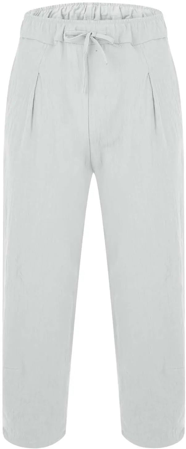 Tactical Pants for Men Quick Dry Cotton Linen Flex Beach Jogging Trousers Travel Hiking Summer Pants