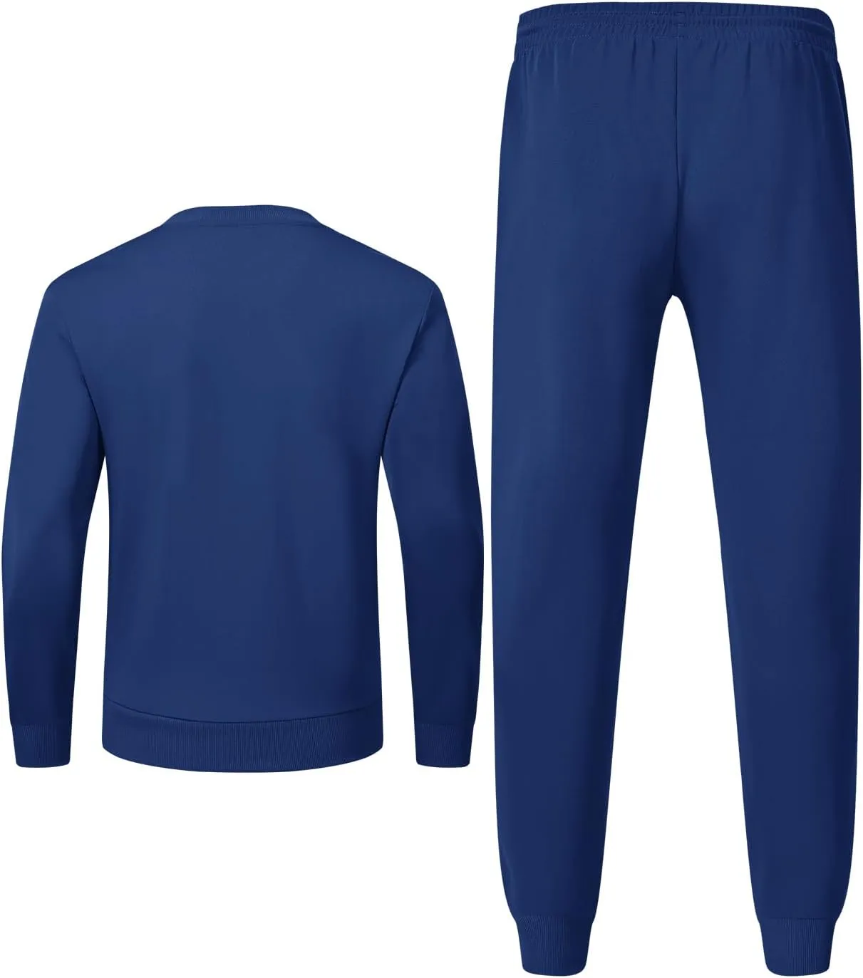 TBMPOY Mens Sweatsuits 2 Piece Set Tracksuits Jogging Outfits Long Sleeve Tops Jogger Pants Sweat Track Suits Casual Athletic
