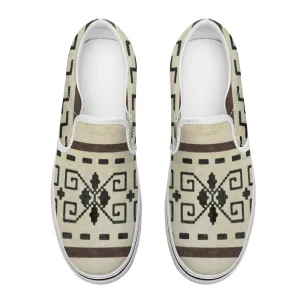 The Dude's Slip On Sneakers W/ Lebowski Sweater Pattern