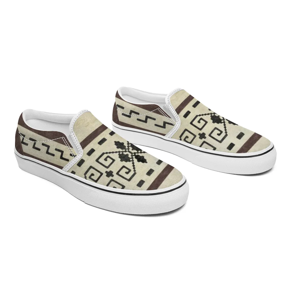 The Dude's Slip On Sneakers W/ Lebowski Sweater Pattern