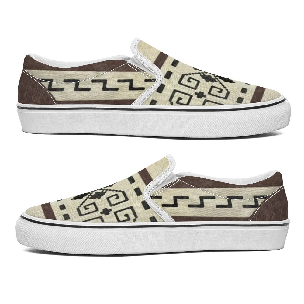 The Dude's Slip On Sneakers W/ Lebowski Sweater Pattern