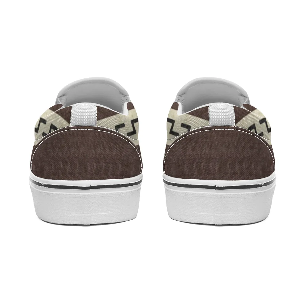 The Dude's Slip On Sneakers W/ Lebowski Sweater Pattern