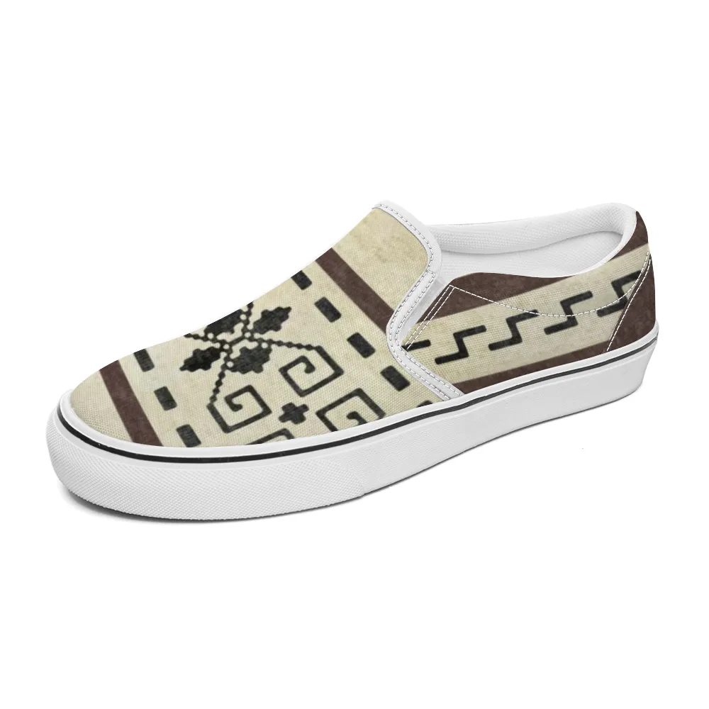 The Dude's Slip On Sneakers W/ Lebowski Sweater Pattern