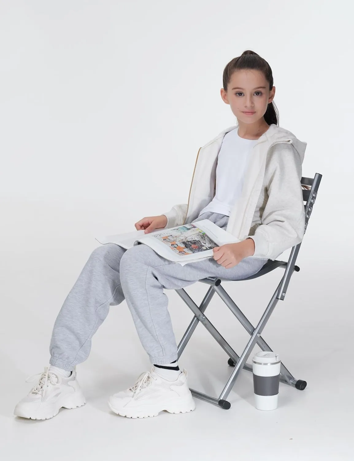 THE GYM PEOPLE Girl's Fleece Tapered Workout Sweatpants Warm Soft Athletic Joggers Pants with Pockets