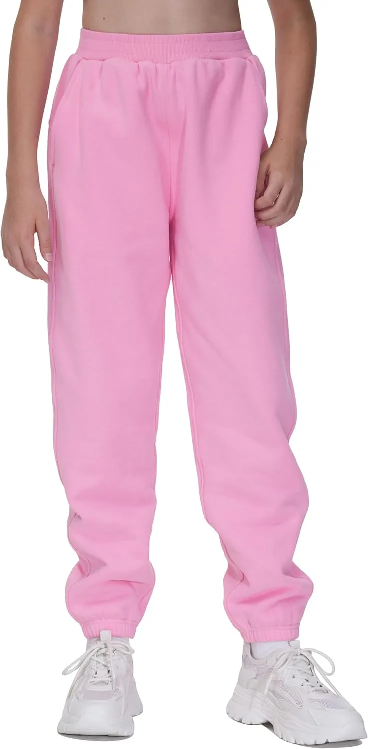 THE GYM PEOPLE Girl's Fleece Tapered Workout Sweatpants Warm Soft Athletic Joggers Pants with Pockets