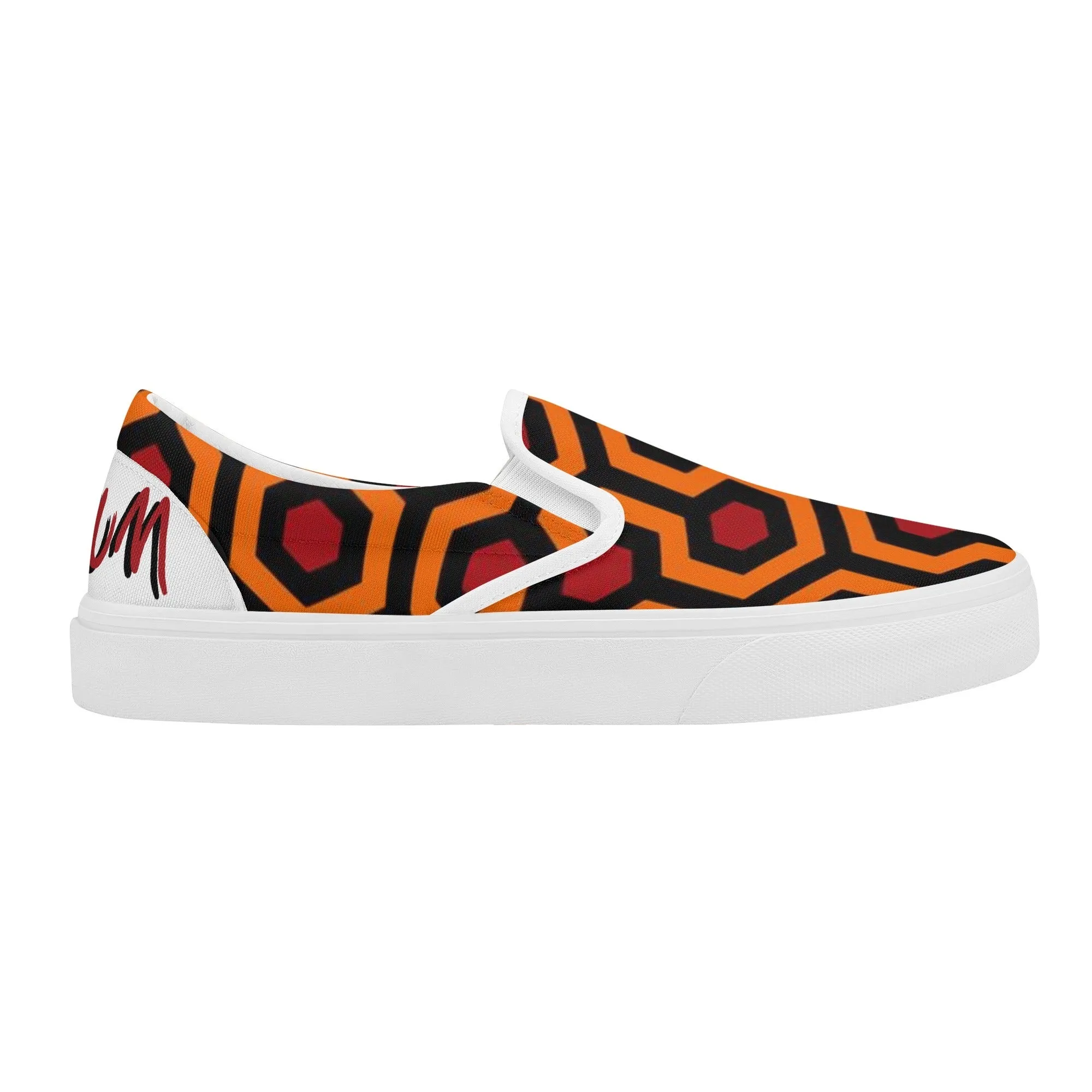 The Shining Slip-on Sneakers  RedruM 237 with Overlook Hotel Carpet Pattern