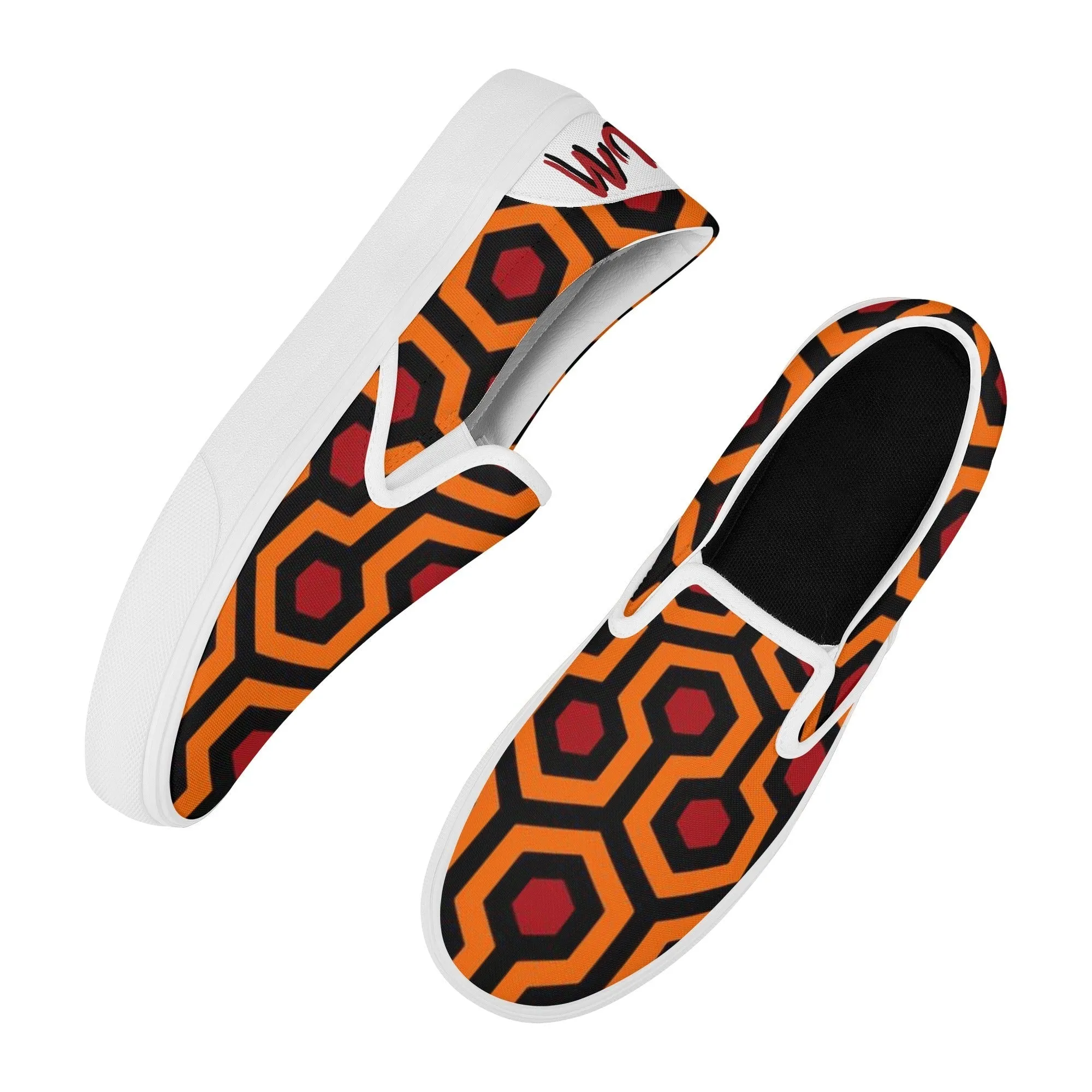 The Shining Slip-on Sneakers  RedruM 237 with Overlook Hotel Carpet Pattern