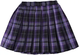 Toddler Baby Girls Pleated Skirt Elastic Waist School Uniform Mini Short Skirt