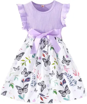 Toddler Girls Dress, Ruffle Sleeveless Summer Baby Girl Fashion Dresses 3-8Y
