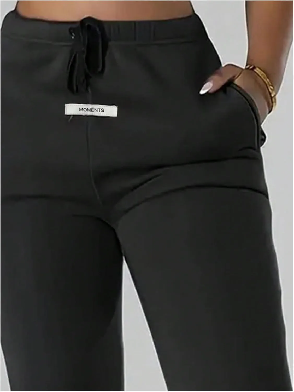 WDIRARA Women's High Waisted Sweatpants Drawstring Workout Active Joggers Pants with Pockets