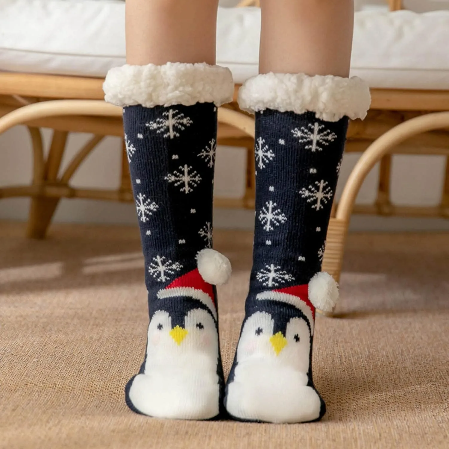 Winter Womens Wool Socks for Hiking Warm Thick Wool Socks for Women Cold Weather Christmas Socks Xmas Gifts