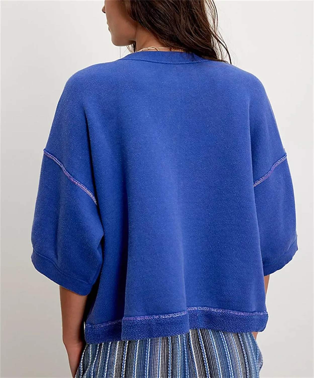 Women Cropped Cardigan T-Shirt Y2k Girls Casual Shirt Short Sleeve Button Down Open Front Loose Tee Crop Tops