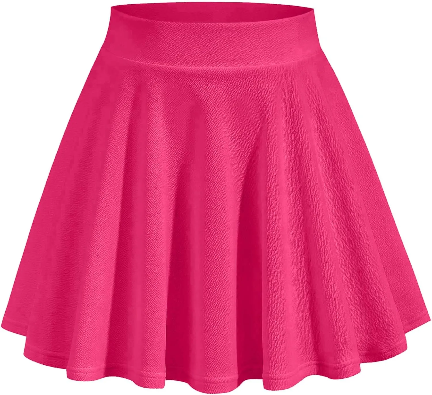 Women High Waist Flowy Basic Versatile Stretchy Flared Casual Pleated Mini Skirts with Lining Shorts