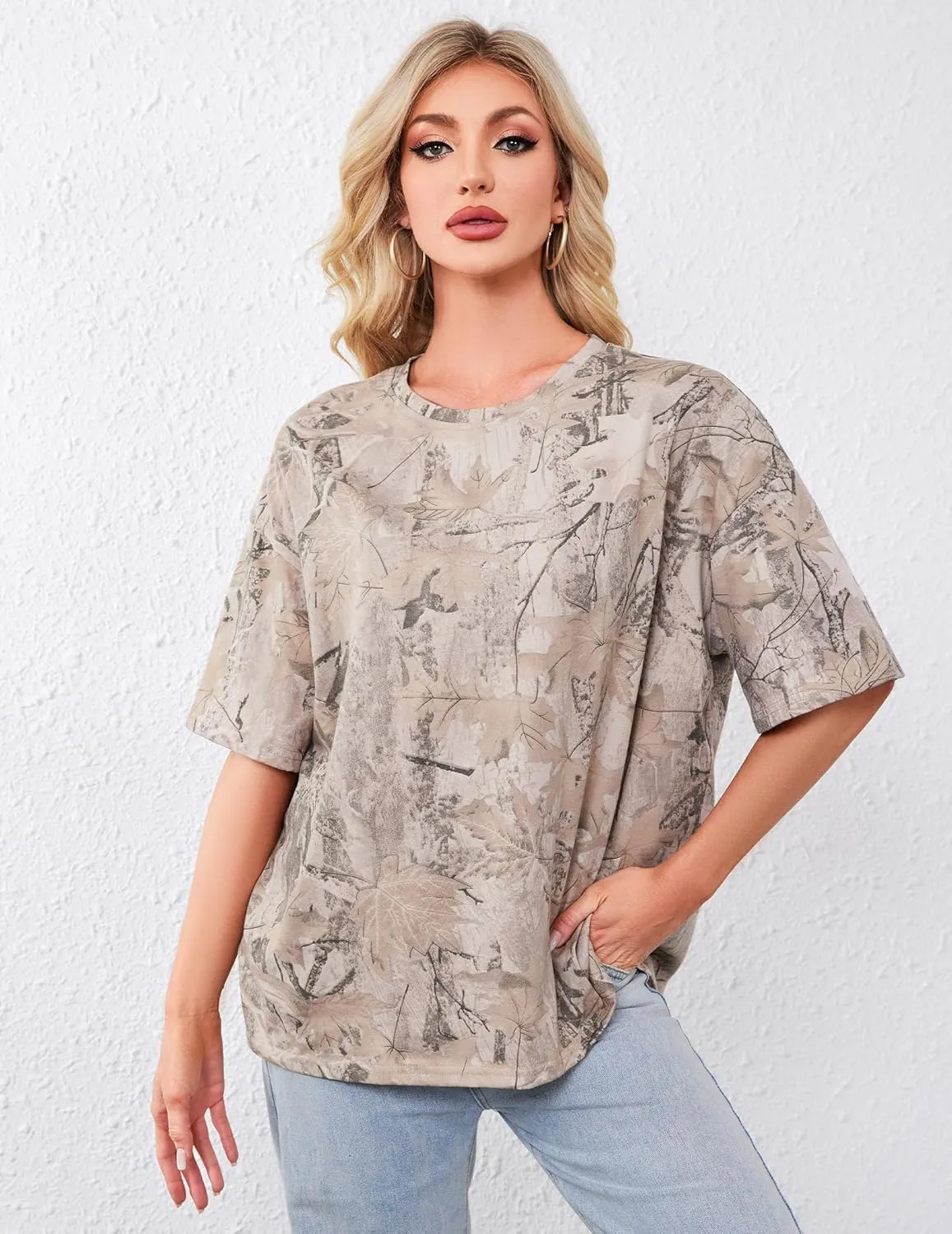 Women Oversized Striped Short Sleeve T-Shirts Color Block Crew Neck Basic Shirt Casual Loose Tops Summer Tee Shirt